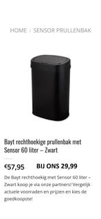prullenbak, Huis en Inrichting, Woonaccessoires | Prullenbakken, Ophalen, Nieuw, Minder dan 50 cm