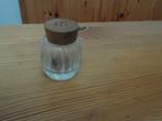 Glazen peper of zout potje met houten deksel, Huis en Inrichting, Keuken | Keukenbenodigdheden, Gebruikt, Ophalen of Verzenden