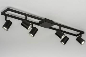 plafondlamp 6 spots zwart 94 a 98cm keuken bank bed keuken beschikbaar voor biedingen