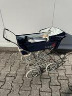 Poppenwagen retro vintage blauw, Kinderen en Baby's, Speelgoed | Poppen, Ophalen, Gebruikt, Babypop