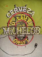 Neon Groot  72 x 64 cm Cerveza Michelob Draft  Bier Usa, Verzamelen, Ophalen, Gebruikt, Reclamebord, Plaat of Schild, Overige merken