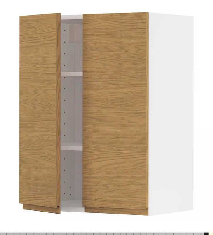 METOD Bovenkasten 2x, met planken/2 deuren 60x80 cm, Huis en Inrichting, Keuken | Keukenelementen, Gebruikt, Minder dan 100 cm