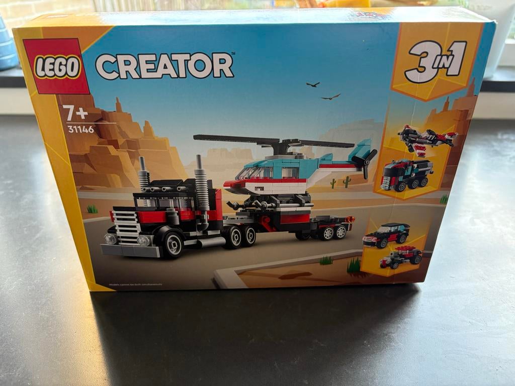 LEGO Creator 3-in-1 Truck met Helikopter 31146 -nieuw, Kinderen en Baby's, Speelgoed | Duplo en Lego, Ophalen of Verzenden, Nieuw