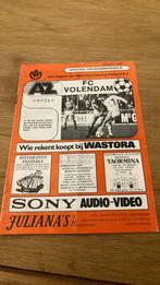 Programma AZ - FC Volendam seizoen 1984-1985, Verzamelen, Sportartikelen en Voetbal, Ophalen of Verzenden, Zo goed als nieuw, AZ