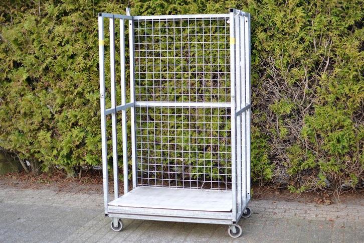 Rolcontainer / magazijnwagen / pakketwagen - uitschuifbaar, Doe-het-zelf en Verbouw, Transportwagens, Gebruikt, Transportkar, Ophalen