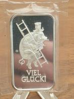 Argor Heraeus SA, Viel Gluck! 1 oz .999 zilver (3-9), Postzegels en Munten, Ophalen of Verzenden, Zilver