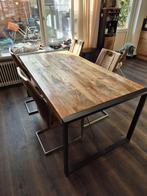 Mango hout eettafel, Huis en Inrichting, Tafels | Eettafels, Zo goed als nieuw, 150 tot 200 cm, Rechthoekig, 50 tot 100 cm