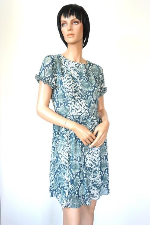 LOFTY MANNER Geweldige Turquoise Dieren Slangenprint Jurk 38, Kleding | Dames, Jurken, Zo goed als nieuw, Maat 38/40 (M), Blauw