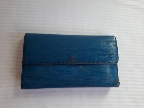 AUTHENTIEKE LV 'SARAH' EPI LEER INT'L PORTEMONNEE, Sieraden, Tassen en Uiterlijk, Portemonnees, Gebruikt, Overige merken, Blauw