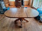 Mooie massief eiken tafel rond verlengbaar, Ophalen, Gebruikt, Klassiek, Eikenhout