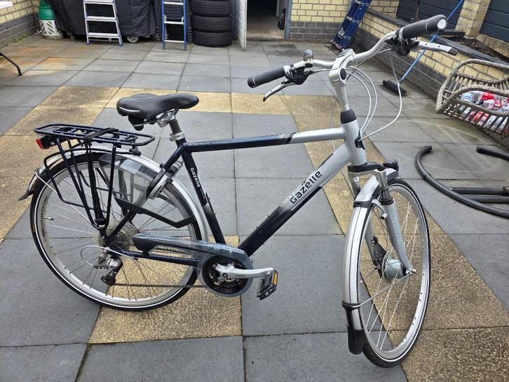 Herenfiets z.g.a.n., Fietsen en Brommers, Fietsen | Heren | Herenfietsen, Zo goed als nieuw, Gazelle, 53 tot 57 cm, Versnellingen