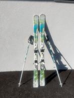 Volkl Essenza adora 153 dames ski's met luxe Salomon stokken, Ophalen, 140 tot 160 cm, Salomon, Zo goed als nieuw