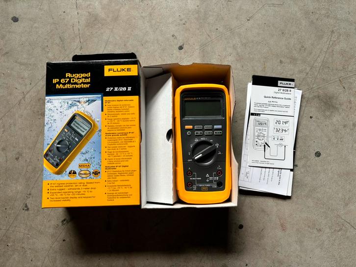 Nieuwe Fluke 27 II multimeter, Doe-het-zelf en Verbouw, Meetapparatuur, Nieuw, Multimeter, Ophalen of Verzenden