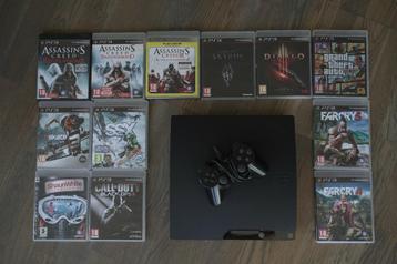 PS3 slim + spellen beschikbaar voor biedingen