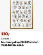 BORDUURPAKKET LANARTE BEREN ABC CHRISTL VOGL GROOT, Ophalen of Verzenden, Nieuw, Handborduren, Borduurpakket