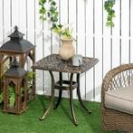 Tuin Bijzettafel Vierkant Metaal bistroset tuintafel, Ophalen of Verzenden, Nieuw, Vierkant, Metaal