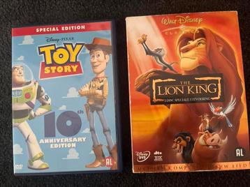 Special Edition Disney DVD's: Toy Story & The Lion King beschikbaar voor biedingen