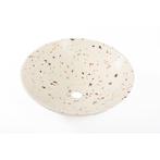 Saniclass Waskom - 42x42x12cm - rond - terrazzo - mat beige, Ophalen of Verzenden, Nieuw, Rond, Overige materialen