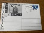 2 stuks briefkaarten postmuseum met 1e dag afstempeling, Postzegels en Munten, Ophalen of Verzenden, Briefkaart