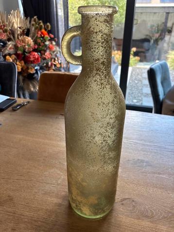 Grote groene vaas 14x50cm beschikbaar voor biedingen