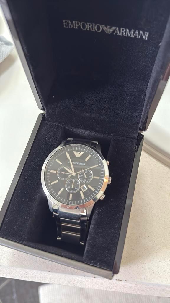 Emporio Armani Heren Polshorloge - Staal!, Sieraden, Tassen en Uiterlijk, Horloges | Heren, Gebruikt, Polshorloge, Overige merken