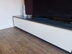Wit TV Meubel met Smoked Black Blad - 186cm, Ophalen, Gebruikt, 150 tot 200 cm, Minder dan 100 cm