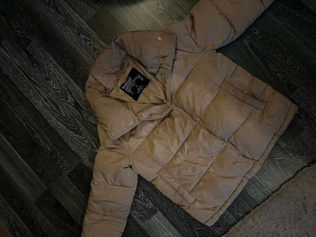 Dames puffer winterjas maat S (waterafstotend), Ophalen of Verzenden, Zo goed als nieuw, Maat 36 (S), Beige