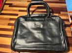 Zwart leren laptop tas van Old West, Computers en Software, Laptoptassen, Ophalen, 15 inch, Nieuw, Aktetas