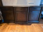 Bruin dressoir 200cm, Gebruikt, 150 tot 200 cm, Met deur(en), 50 tot 75 cm