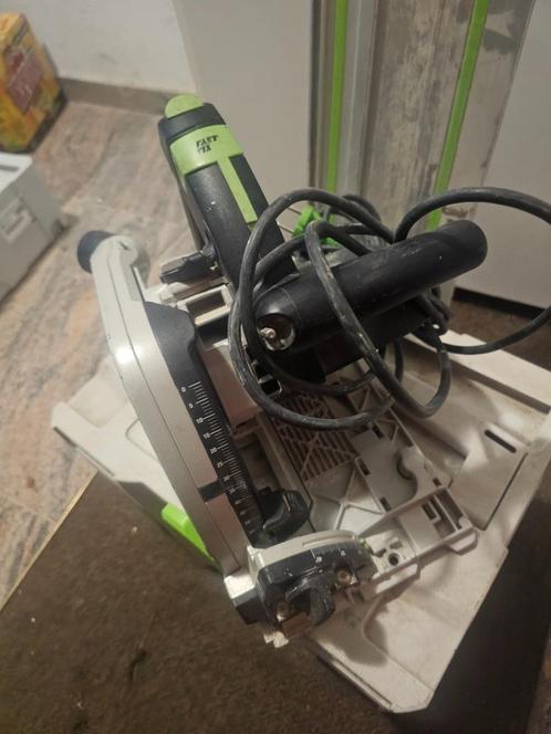 Festool invalcirkelzaagmachine TS 55 FEBQ + liniaal, Doe-het-zelf en Verbouw, Gereedschap | Zaagmachines, Gebruikt, Cirkelzaag