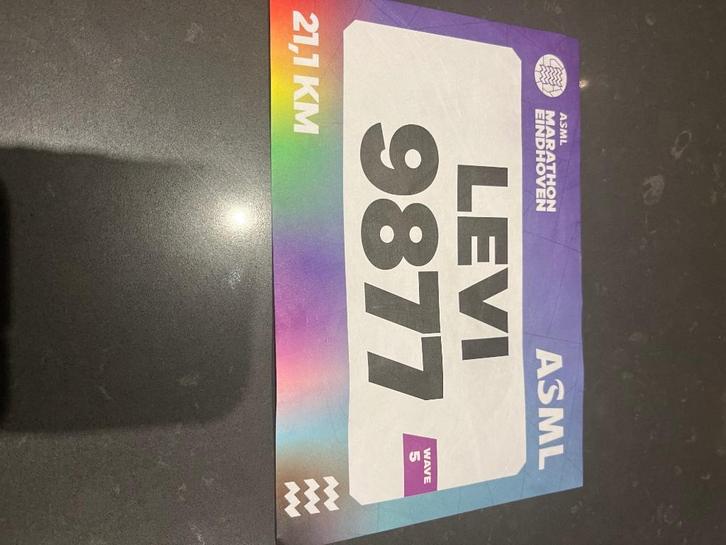Startbewijs halve marathon Eindhoven, Sport en Fitness, Loopsport en Atletiek, Nieuw, Overige typen, Hardlopen, Overige merken