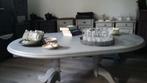 brocante salontafel van oud grenen dressoir eethoek kastjes, Ophalen, Gebruikt, Minder dan 50 cm, Ovaal