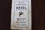 Ariel twin 1956  model KH Fieldmaster parts list, Ophalen of Verzenden, Overige merken