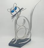 Prachtig  RVS  MetaL Art Design Kat 41cmh, Ophalen of Verzenden