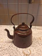 **OPRUIMING** Frans bruin emaille theeketel waterkoker, Ophalen