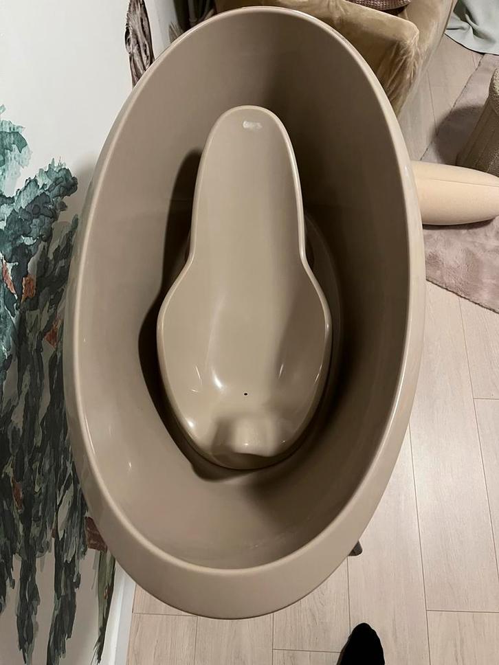 Babybadje met Standaard lichtbruin / zwart, Kinderen en Baby's, Badjes en Verzorging, Zo goed als nieuw, Badje, Overige merken