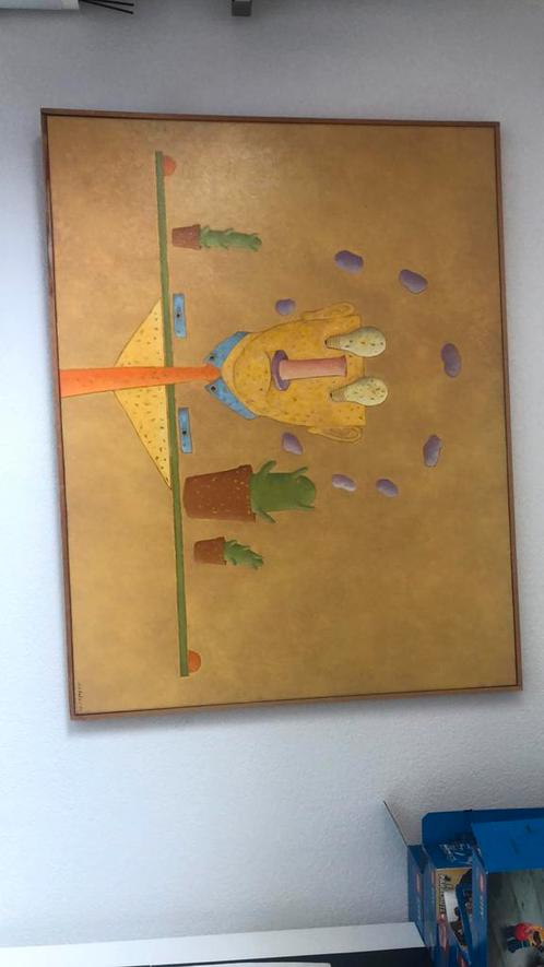 Schilderij Dirk Bakker nummer 5, Antiek en Kunst, Kunst | Schilderijen | Abstract, Ophalen of Verzenden