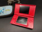 Nintendo ds lite rood met oplader en Pokémon hoesje., Gebruikt, Ophalen of Verzenden, DS Lite, Rood