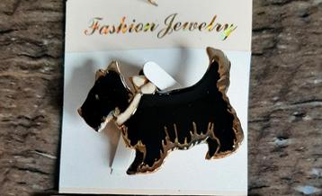Zwarte honden broche nieuw beschikbaar voor biedingen