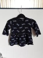 Zgan donkerblauw jurkje met print maat 62, Ophalen of Verzenden, Zo goed als nieuw, Meisje, Jurkje of Rokje