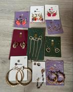Partij Oorbellen - 15 stuks goud en zilver, Hangers, Nieuw, Ophalen of Verzenden, Zilver