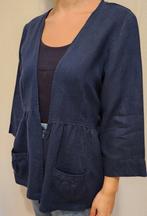 Vest kleur donker blauw, maat L, merk D'auvry 100% linnen, Blauw, Maat 42/44 (L), D'auvry, Ophalen of Verzenden