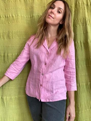 Vintage roze blouse / shirt / top - 38/M/medium beschikbaar voor biedingen