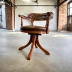 Vintage chesterfield bureaustoel / desk chair, Huis en Inrichting, Ophalen, Gebruikt