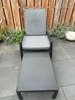 Tuinstoel met uitschuifbaar voetendeel, Tuin en Terras, Tuinstoelen, Ophalen, Zo goed als nieuw, Wicker