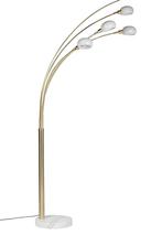 Qazqa Art deco vloerlamp goud 5-lichts Sixties Marmo, Huis en Inrichting, Ophalen, Zo goed als nieuw, Retro, 200 cm of meer
