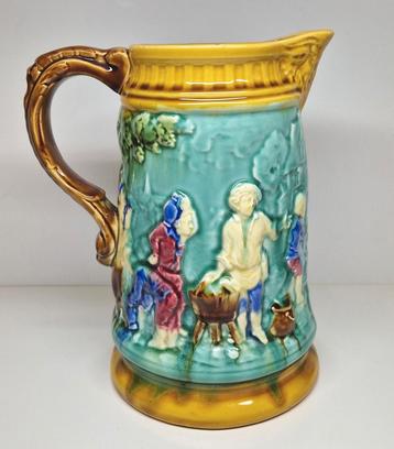 Keramieken Majolica / Faience schenkkan, Frankrijk 19e eeuw. beschikbaar voor biedingen