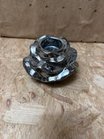 Zilverkleurige rozen waxinelicht houder, Ophalen of Verzenden, Gebruikt, Zilver, Minder dan 25 cm