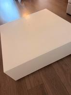 Hoogglans wit salontafel Goossens, Ophalen, Gebruikt, 50 tot 100 cm, Vierkant