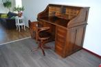Eiken rolluik bureau, antiek, Ophalen